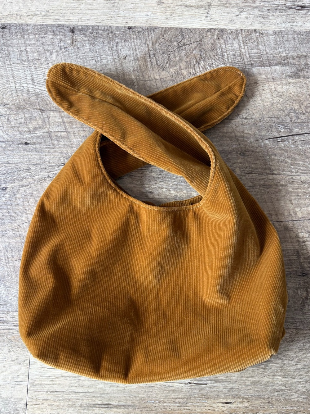 Merit Beauty Mustard Corduory Knotted Make Up Cosmetics Bag - Picture 2 of 9